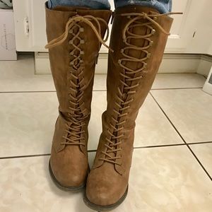 Lace Up Brown Boots